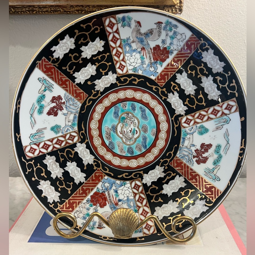 Gold Imari Hand Painted Large Decorative Porcelain plate